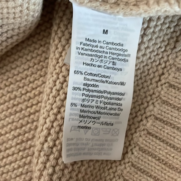 J Crew tan turtleneck sweater beautiful condition women’s size M - Picture 6 of 13